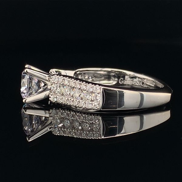Gabriel & Co. Diamond Wide Band Engagement Ring With Euro Shank without Center Stone Image 2 Geralds Jewelry Oak Harbor, WA