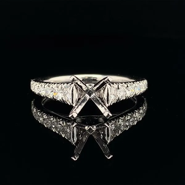 Gabriel & Co. Graduated Diamond Engagement Ring without Center Stone Geralds Jewelry Oak Harbor, WA