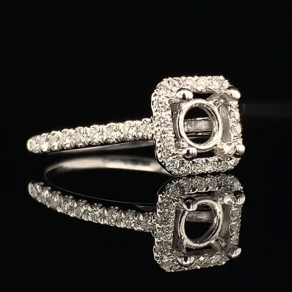 Gabriel & Co. Diamond Halo Style Engagement Ring without Center Stone Image 2 Geralds Jewelry Oak Harbor, WA