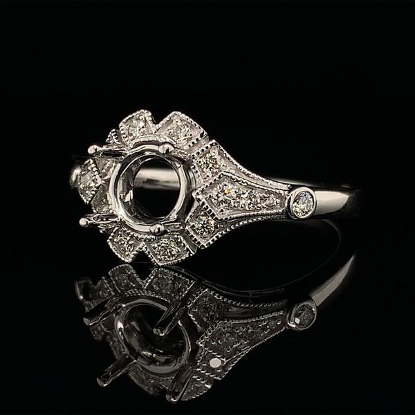 Vintage Style Diamond Ladies Ring without Center Stone Image 2 Geralds Jewelry Oak Harbor, WA