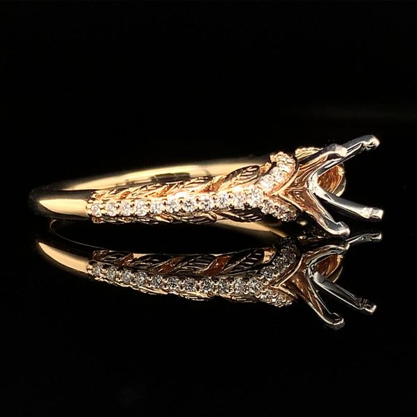 Nature Inspired 14K Yellow Gold Diamond Ring Mounting Image 2 Geralds Jewelry Oak Harbor, WA