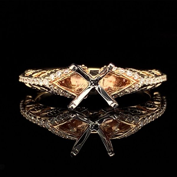 Nature Inspired 14K Yellow Gold Diamond Ring Mounting Geralds Jewelry Oak Harbor, WA