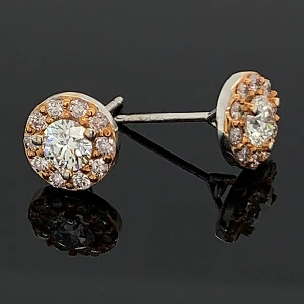 Natural Pink And White Diamond Earrings Geralds Jewelry Oak Harbor, WA