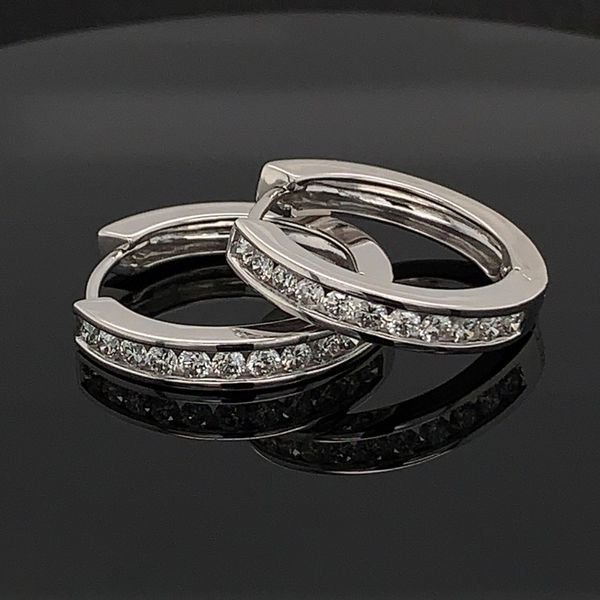 .96ct Total Weight Diamond Hoop Earrings Geralds Jewelry Oak Harbor, WA