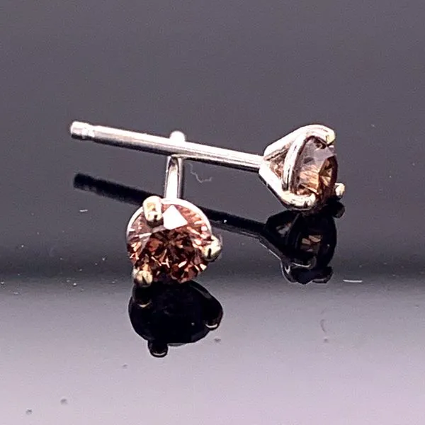 .33ct Total Weight Cognac Diamond Stud Earrings Geralds Jewelry Oak Harbor, WA