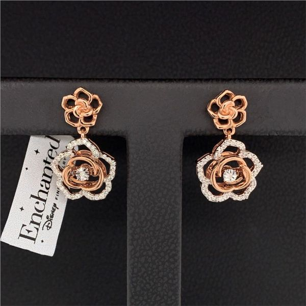 Enchanted Disney 14K Rose Gold and Diamond Earrings Geralds Jewelry Oak Harbor, WA
