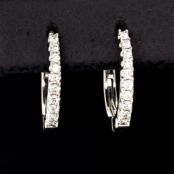 Diamond Leverback Hoop Earrings, .16Ct Total Weight Geralds Jewelry Oak Harbor, WA