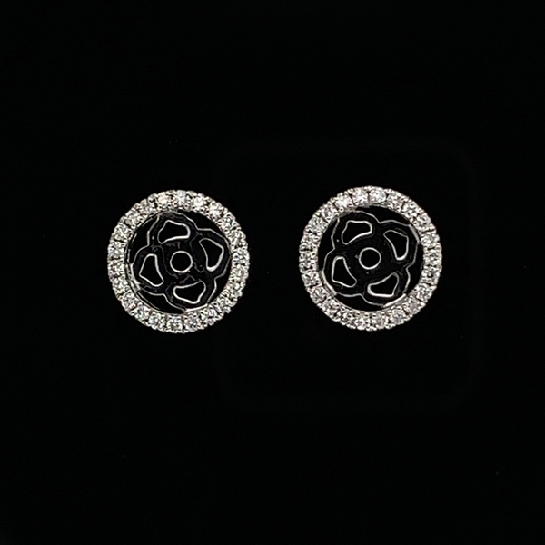 18K Diamond Earring Jackets Image 2 Geralds Jewelry Oak Harbor, WA
