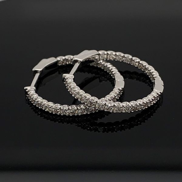 1.00Ct Total Weight Inside Out Diamond Hoop Earrings Geralds Jewelry Oak Harbor, WA