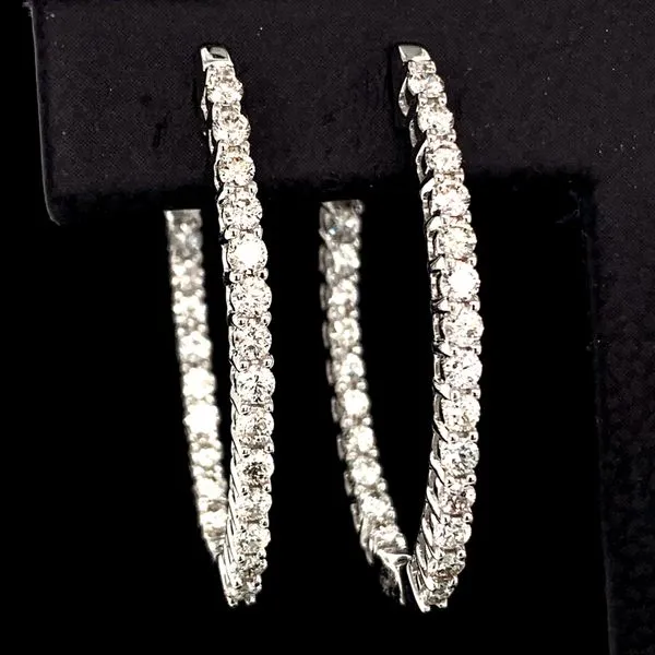 1.00Ct Total Weight Inside Out Diamond Hoop Earrings Geralds Jewelry Oak Harbor, WA