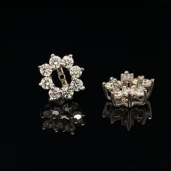 Hearts And Arrows Cut Diamond Earring Jackets Image 2 Geralds Jewelry Oak Harbor, WA