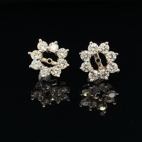 Hearts And Arrows Cut Diamond Earring Jackets Geralds Jewelry Oak Harbor, WA