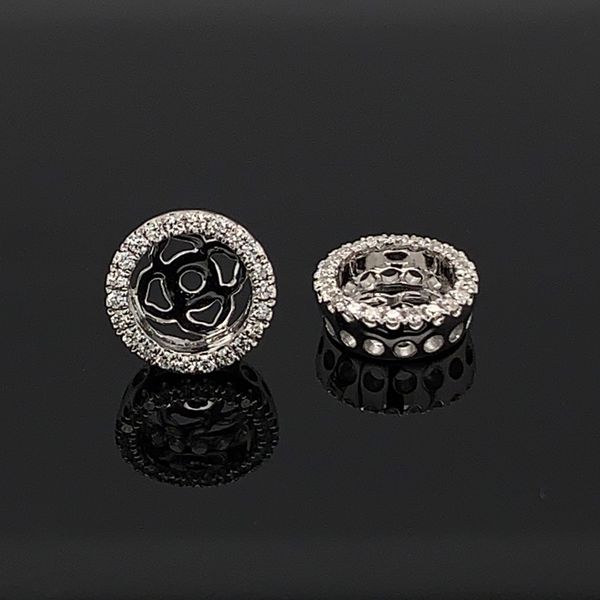 18K White Gold And Diamond Earring Jackets Geralds Jewelry Oak Harbor, WA