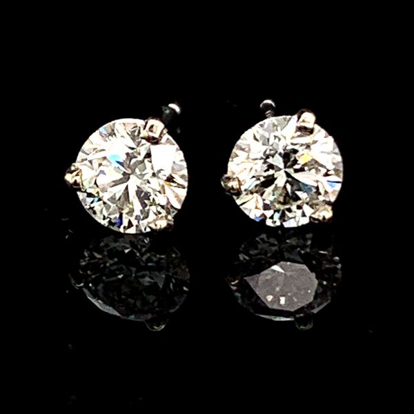 Hearts & Arrows Diamond Studs, 1.01Ct Total Weight Image 2 Geralds Jewelry Oak Harbor, WA