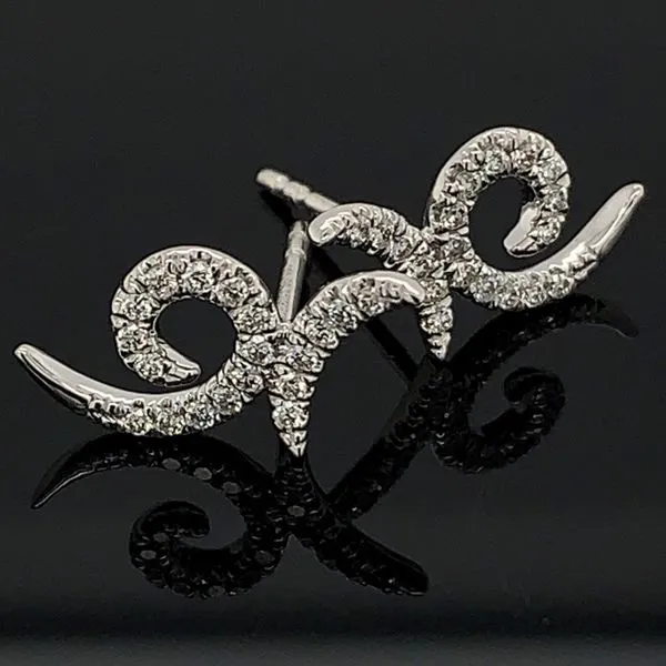 Gabriel & Co. 14K White Gold Diamond Earrings Geralds Jewelry Oak Harbor, WA
