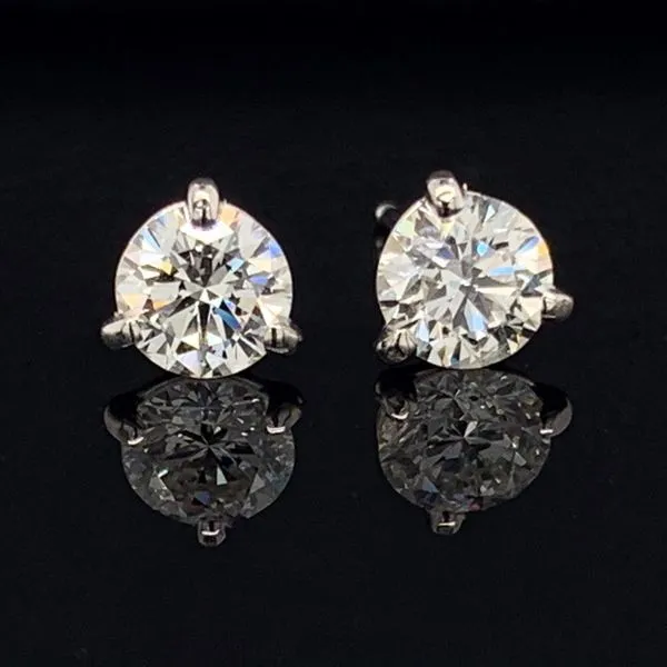 1.02Ct Total Weight Hearts And Arrows Martini Set Diamond Earrings Geralds Jewelry Oak Harbor, WA