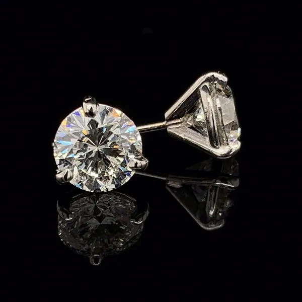 Round Brilliant 97 Facet, 2.00Ct Total Weight Diamond Stud Earrings Image 2 Geralds Jewelry Oak Harbor, WA