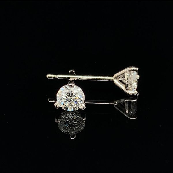 Hearts & Arrows Diamond Stud Earrings, 0.37ct Total Weight Image 2 Geralds Jewelry Oak Harbor, WA