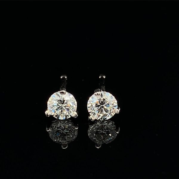Hearts & Arrows Diamond Stud Earrings, 0.37ct Total Weight Geralds Jewelry Oak Harbor, WA