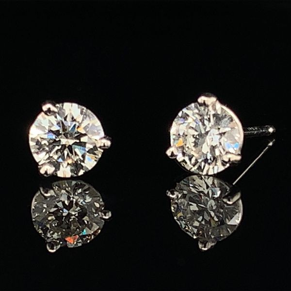Hearts & Arrows Cut Diamond Earrings, .84Cttw Image 2 Geralds Jewelry Oak Harbor, WA