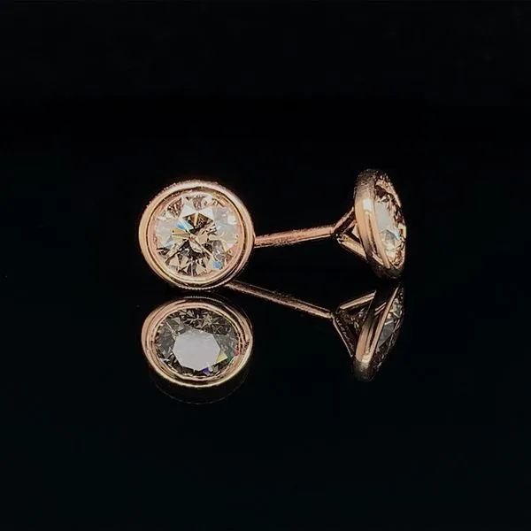 Fancy Brown Diamond Stud Earrings, 1.01Ct Total Weight Image 2 Geralds Jewelry Oak Harbor, WA