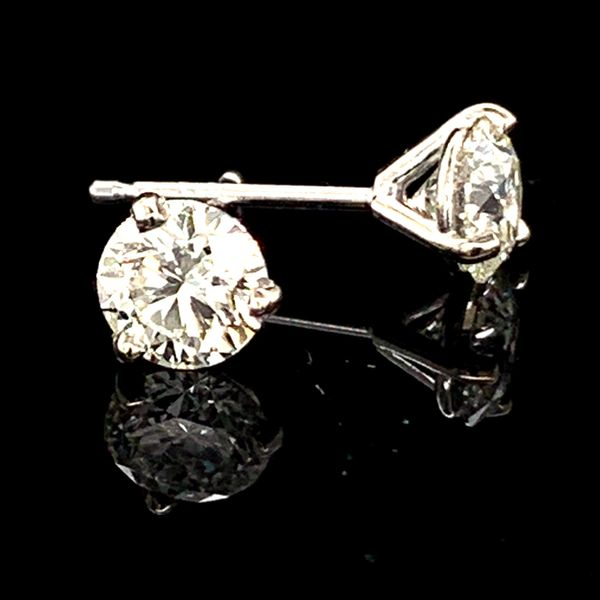 Hearts & Arrows Diamond Stud Earrings, 1.01Ct Total Weight Image 2 Geralds Jewelry Oak Harbor, WA