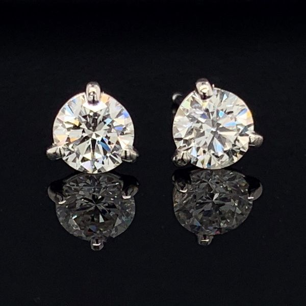 1.02Ct Total Weight Hearts And Arrows Martini Set Diamond Earrings Geralds Jewelry Oak Harbor, WA