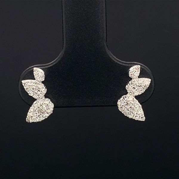 Gabriel & Co. White Gold Pear Shape Diamond Stud Earrings Geralds Jewelry Oak Harbor, WA