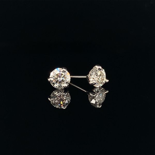 Round Brilliant Cut Diamond Stud Earrings. .61cttw Geralds Jewelry Oak Harbor, WA