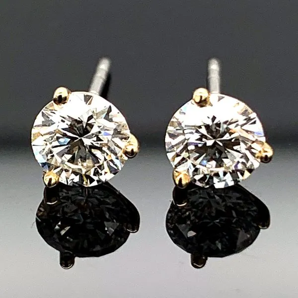 Hearts And Arrows Diamond Stud Earrings, 1.07ctw Geralds Jewelry Oak Harbor, WA