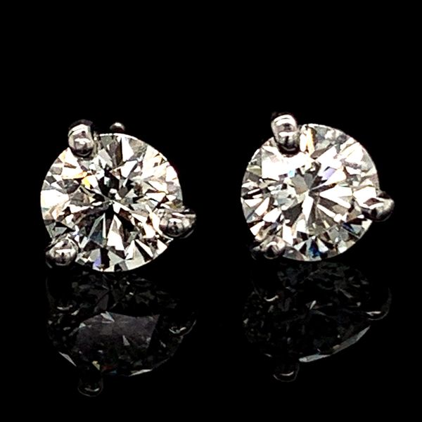Hearts And Arrows Diamond Martini Stud Earrings, 1.63Ct Total Weight Image 2 Geralds Jewelry Oak Harbor, WA