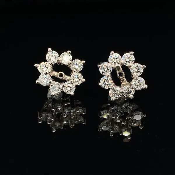 Round Brilliant Cut Diamond Earring Jackets Geralds Jewelry Oak Harbor, WA