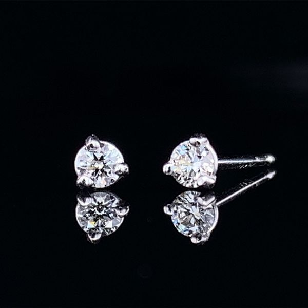 Hearts & Arrows Cut Diamond Stud Earrings, .10Ctw Geralds Jewelry Oak Harbor, WA