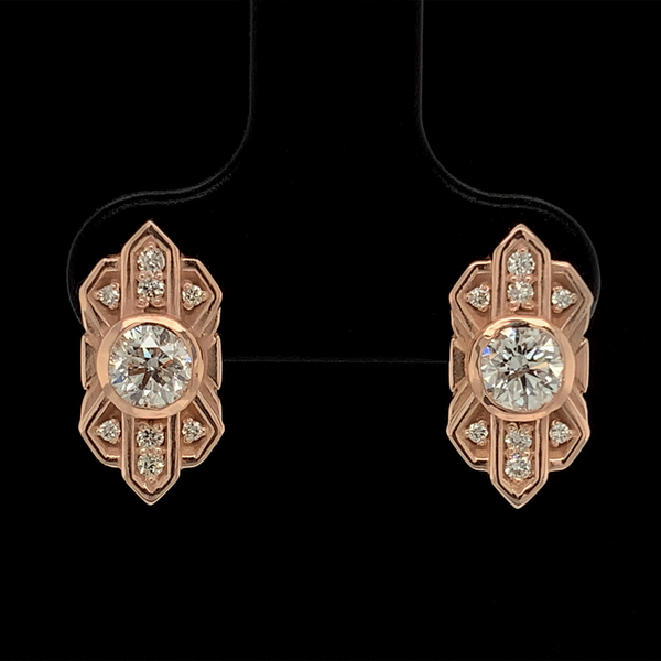 Art Deco Style Diamond Earrings Geralds Jewelry Oak Harbor, WA