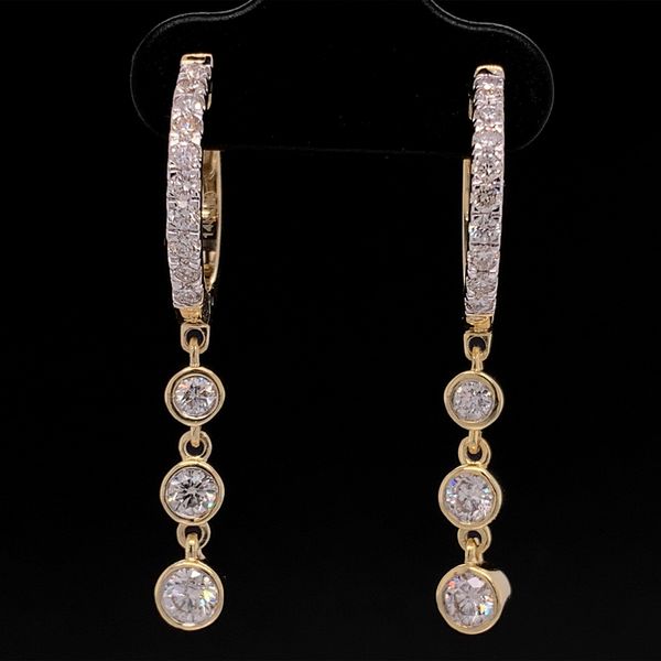 Diamond Hoop Earrings With Dangle Geralds Jewelry Oak Harbor, WA