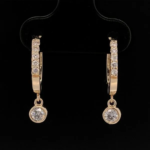 Yellow Gold Diamond Drop Earrings Geralds Jewelry Oak Harbor, WA