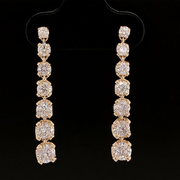 Yellow Gold Diamond Graduated Earrings Geralds Jewelry Oak Harbor, WA