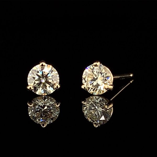 Hearts & Arrows Diamond Studs, .51ct Total Weight Image 2 Geralds Jewelry Oak Harbor, WA