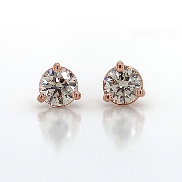 Hearts & Arrows Diamond Stud Earrings, .40ctw Image 3 Geralds Jewelry Oak Harbor, WA