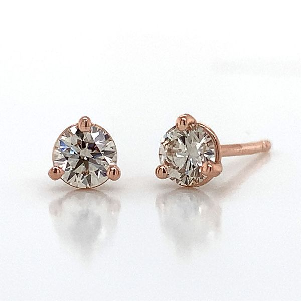 Hearts & Arrows Diamond Stud Earrings, .40ctw Image 4 Geralds Jewelry Oak Harbor, WA