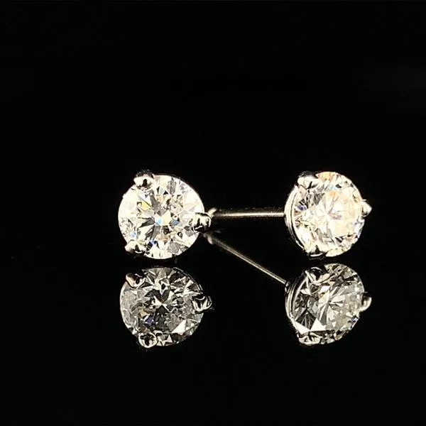 Hearts And Arrows Diamond Stud Earrings, .40Cttw Image 2 Geralds Jewelry Oak Harbor, WA