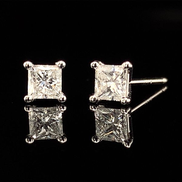 Princess Cut Diamond Stud Earrings, .33Ctw Image 2 Geralds Jewelry Oak Harbor, WA