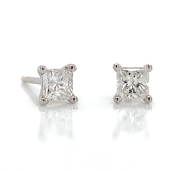 Princess Cut Diamond Stud Earrings, .33Ctw Image 3 Geralds Jewelry Oak Harbor, WA