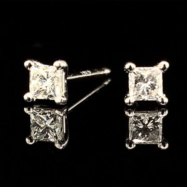 Princess Cut Diamond Stud Earrings, .27Ctw Image 2 Geralds Jewelry Oak Harbor, WA