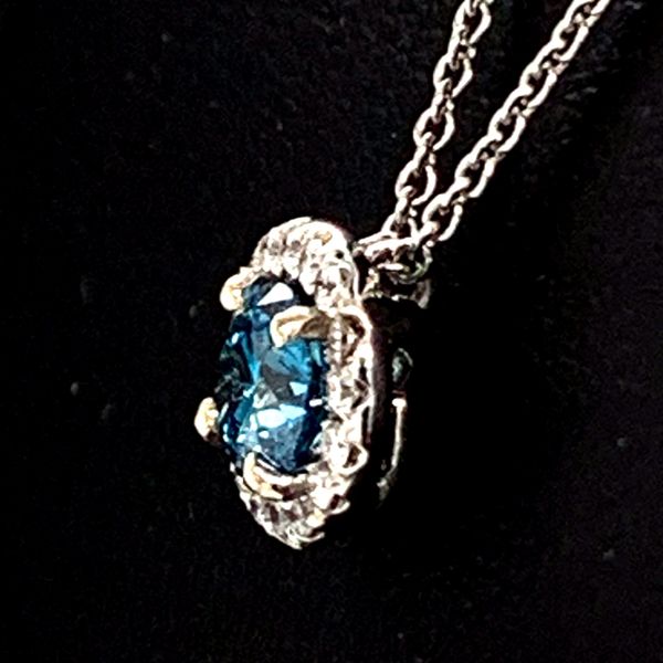 Blue Hearts And Arrows Diamond Pendant, .48Ct Total Weight Image 2 Geralds Jewelry Oak Harbor, WA