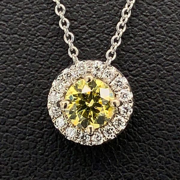 Enhanced Yellow Hearts & Arrows Cut Diamond Pendant, .39Ct Total Weight Geralds Jewelry Oak Harbor, WA