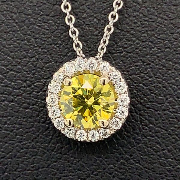 Enhanced Yellow Hearts & Arrows Cut Diamond Pendant, .60Ct Total Weight Geralds Jewelry Oak Harbor, WA