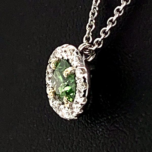 Apple Green Hearts And Arrows Diamond Pendant Image 2 Geralds Jewelry Oak Harbor, WA