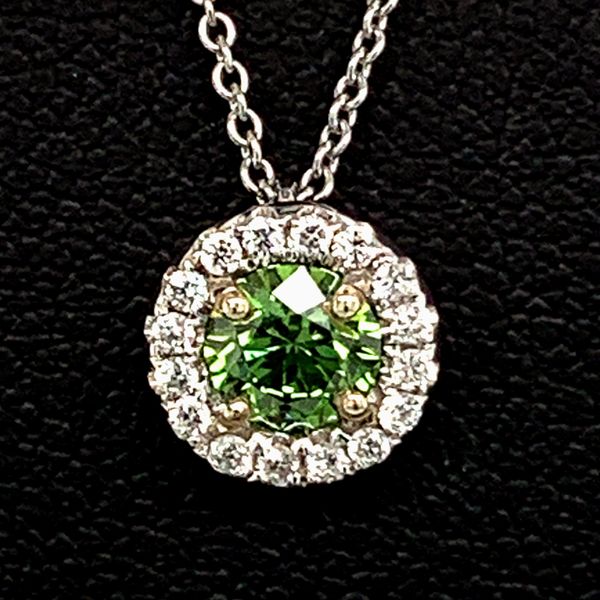 Apple Green Hearts And Arrows Diamond Pendant Geralds Jewelry Oak Harbor, WA