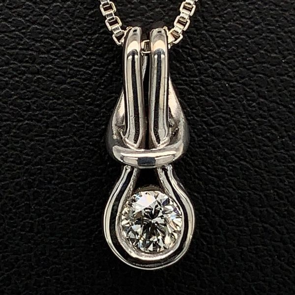 Sterling Silver Everlon Diamond Knot Pendant Geralds Jewelry Oak Harbor, WA